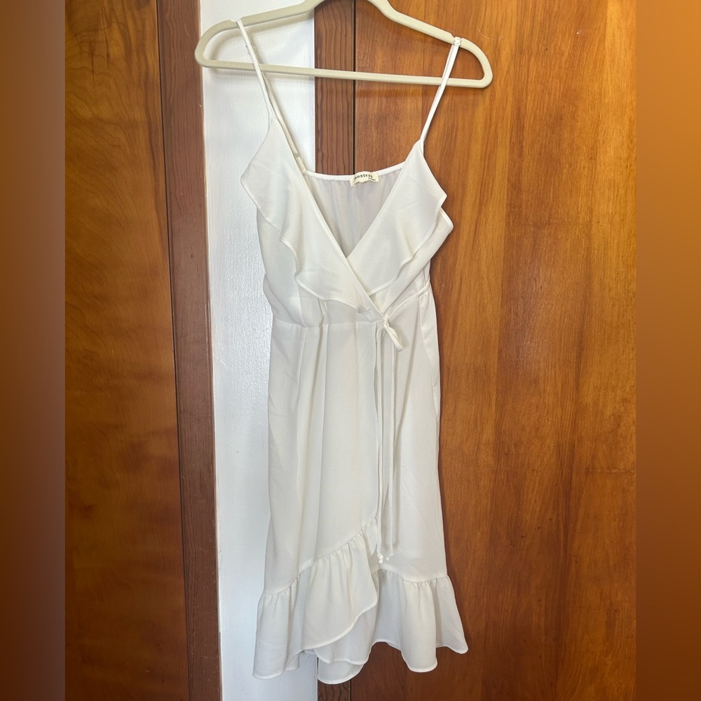 Monteau Ivory Asymmetrical Dress